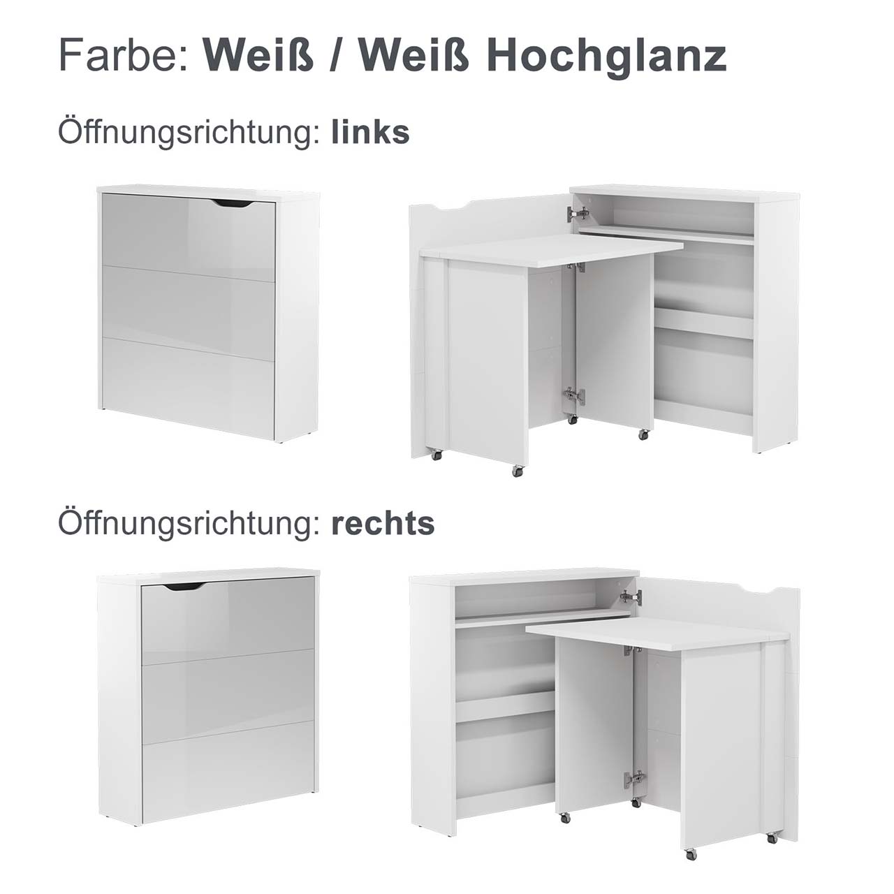 Farbe Weiß / Weiß Hochglanz